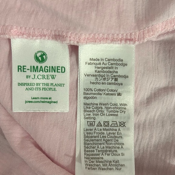 J. Crew Factory womens slub cotton tee shirt pink size X-Large - Picture 7 of 7
